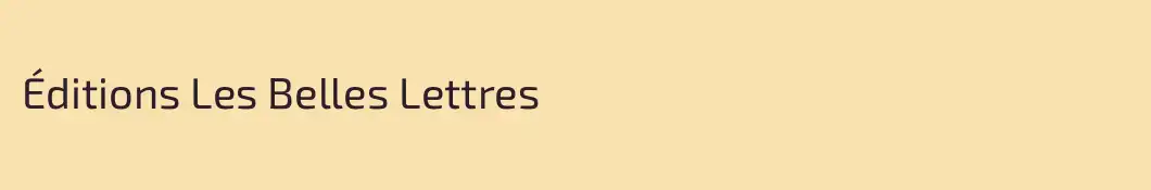Éditions Les Belles Lettres